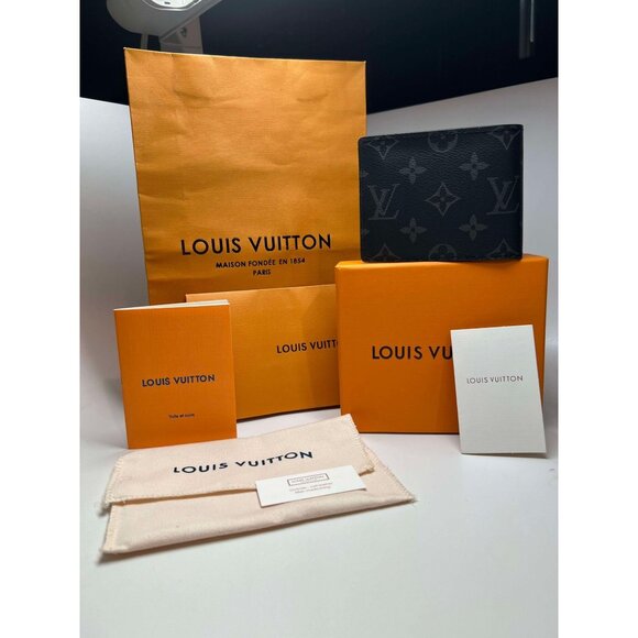 Louis Vuitton Slender Wallet Material Monogram Eclipse 62294 (Still in Box, Rea - Picture 6 of 9